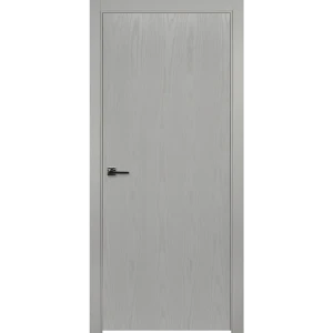 Дверь межкомнатная глухая Лайнвуд 1 90x200 см шпон серый без замка, без петель