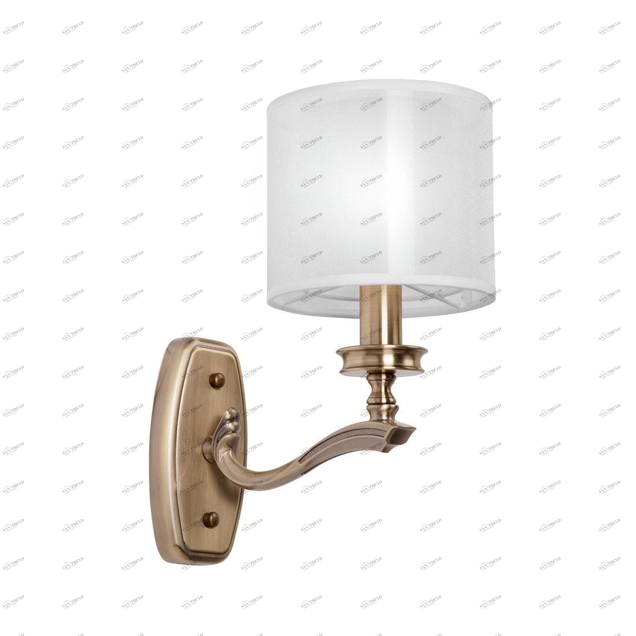 Бра металлическое с абажуром бронза Vitaluce V3905/1A VITALUCE  00-3930698 Белый;бронза 