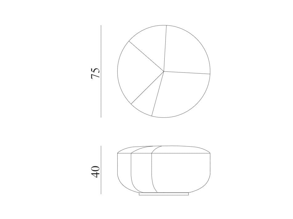 Круглый садовый пуфик Exteta 10th ARCH-00096112 - Вид №7