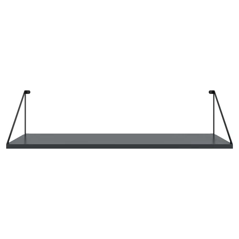 Настенная полка Бостон 80x20 см сталь цвет черный Santreyd STLM-2149872 - Вид №1