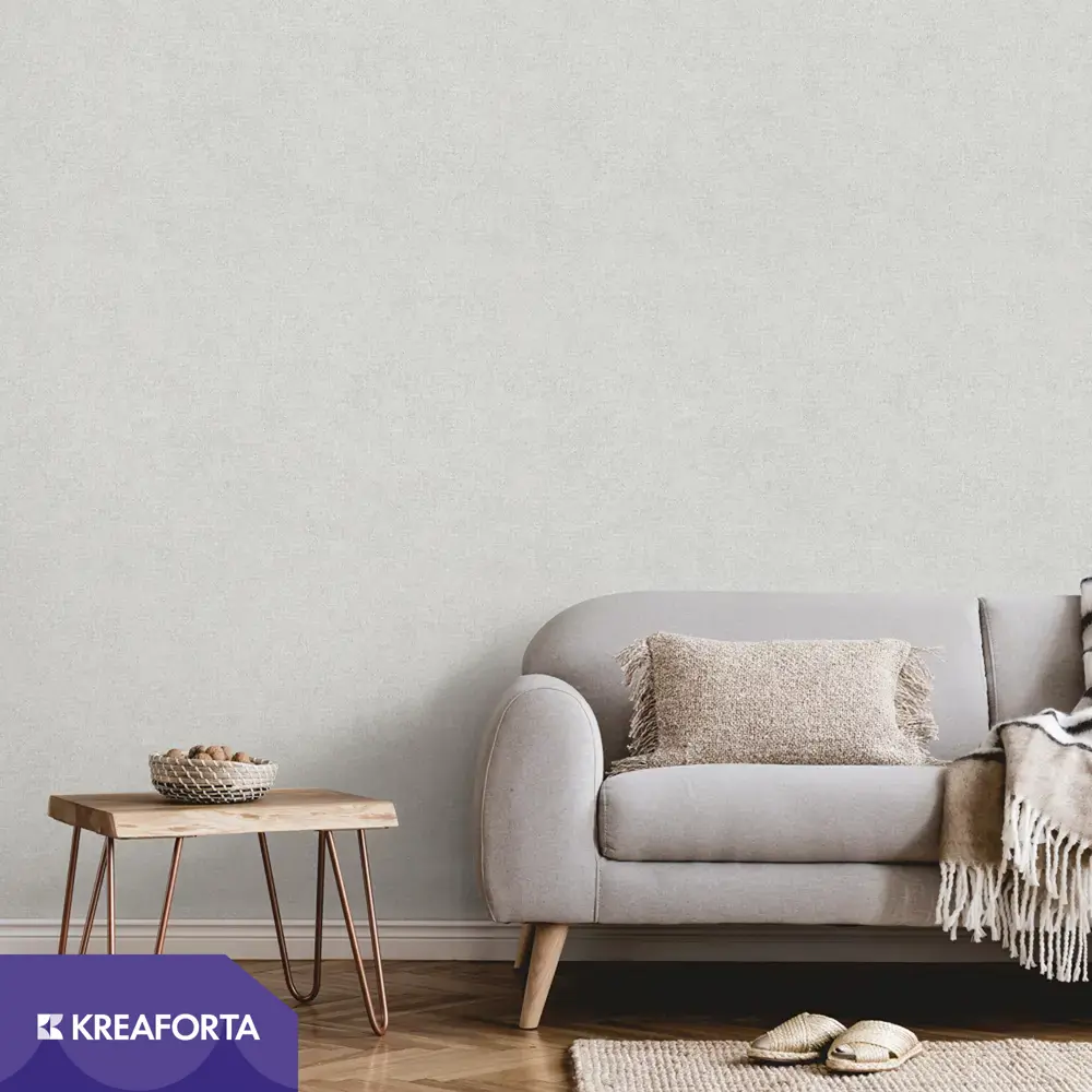 Обои флизелиновые KREAFORTA Linen серые 1.06 м 77022-14 89454214 STLM-2147822 - Вид №2