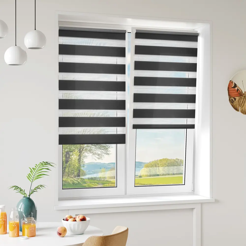 Штора рулонная день-ночь Мелоди 120x190 см графит 84523588 STLM-2152937 MIAMOZA - Вид №2