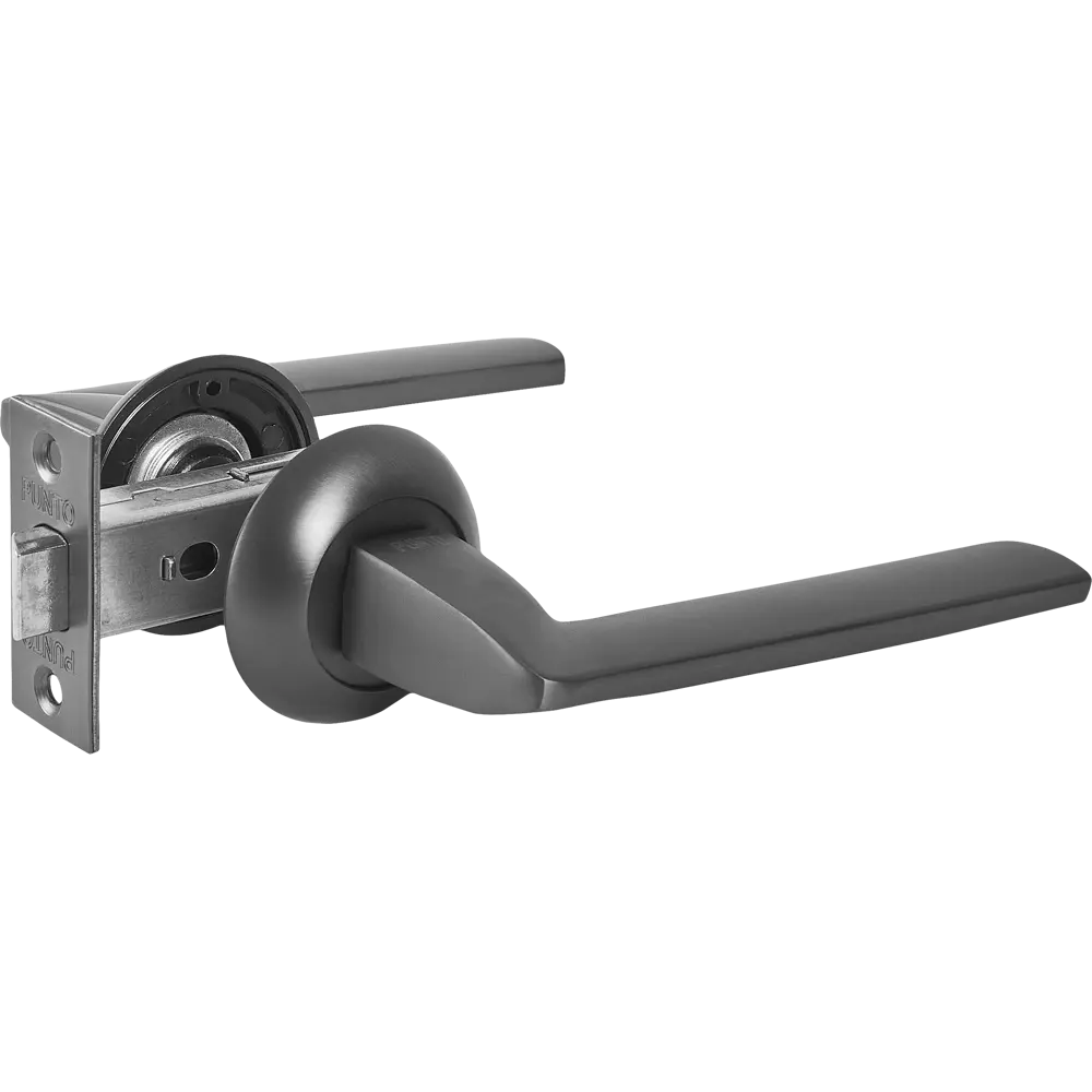 Дверные ручки Punto Spline без запирания комплект цвет графит STLM-2074432