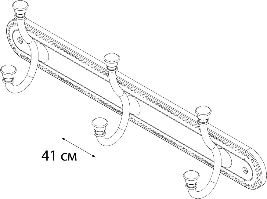 9505-3 Планка 3 крючка GR- GRAMPUS ALFA - Вид №2