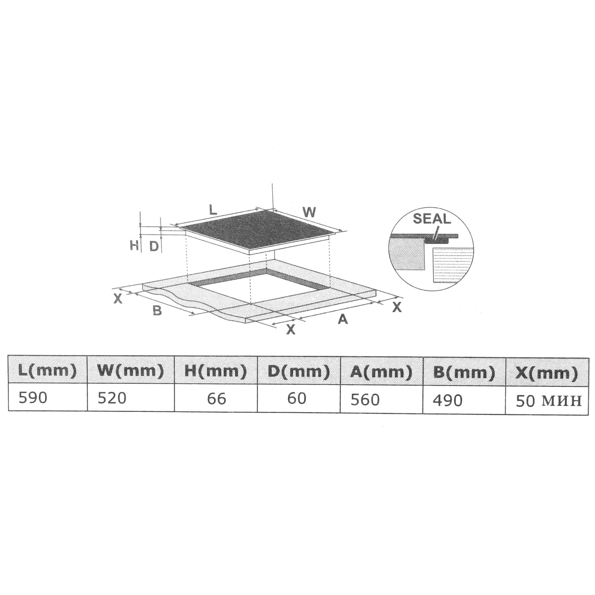 9168774 Индукционная варочная поверхность Meferi MIH604WH ULTRA STDN-0006512 - Вид №7