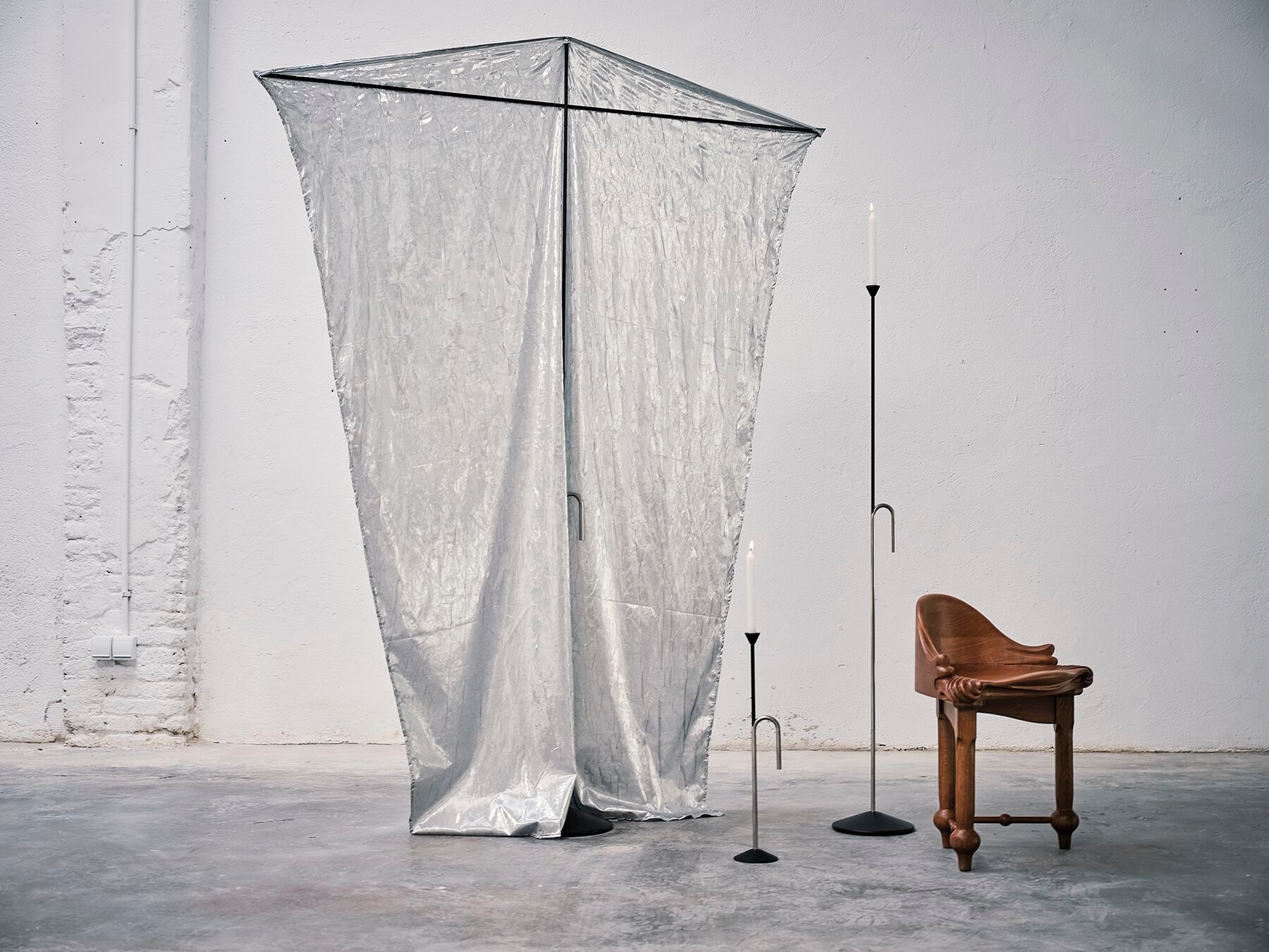 С порошковым покрытием стальной высокий напольный подсвечник BD Barcelona батон ARCH-00122052 - Вид №9