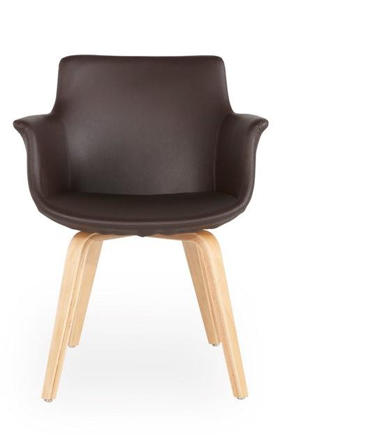 B&T Design Кожаное кресло с подлокотниками sun-id-1401746 - Вид №1