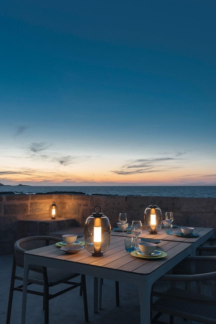 Ethimo Переносная светодиодная лампа из металла и дутого стекла Lucerna sun-id-1465222 - Вид №7