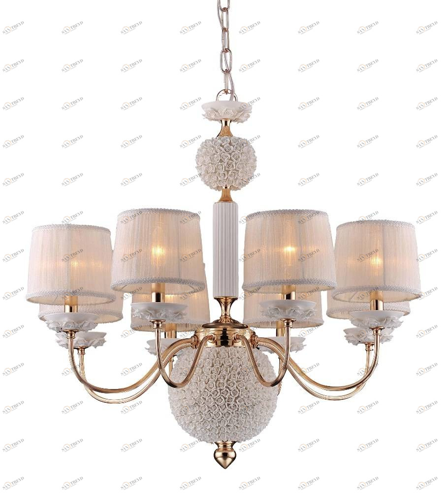 Подвесная люстра Crystal Lux Adagio SP8 CRYSTAL LUX ДИЗАЙНЕРСКИЕ, ADAGIO 056867 Белый 