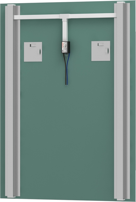 BY 2124 Зеркало с 2-мя встроенными LED-светильниками 18 W EVOFORM Ledline - Вид №2