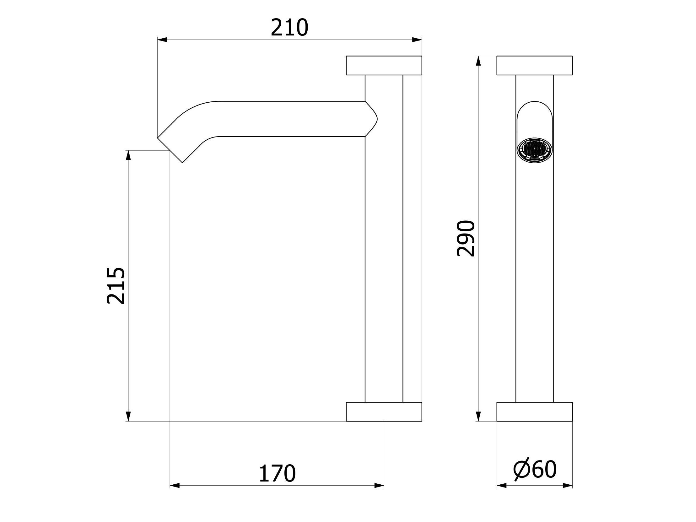 Смеситель для раковины с одним отверстием из нержавеющей стали IB ARCH-00094886 - Вид №2