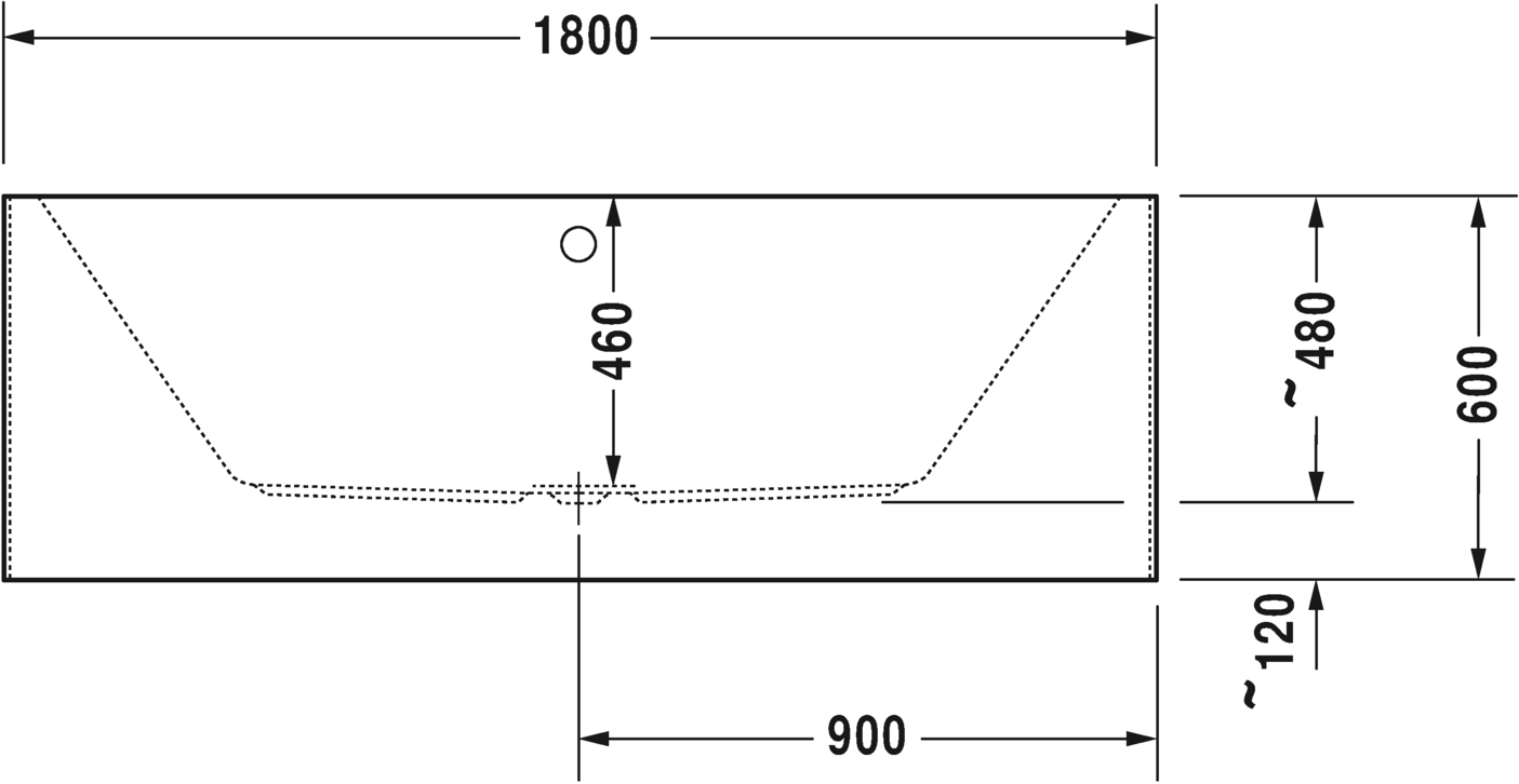 700418..0000000 Ванна, отдельно стоящий вариант Vero Air #700418 1800 x 800 мм Белый Alpin Duravit - Вид №2