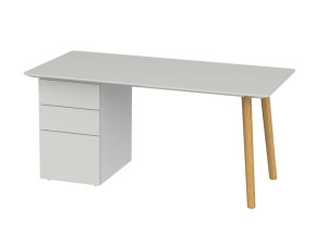 Деревянный прямоугольный стол с ящиками