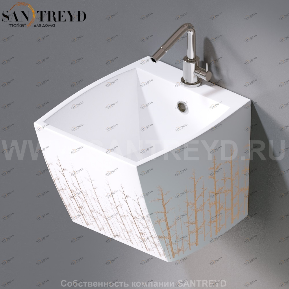 L253.405G Подвесная раковина настенная овальная A. e T. Italia SQUARE белая AeT ITALIA