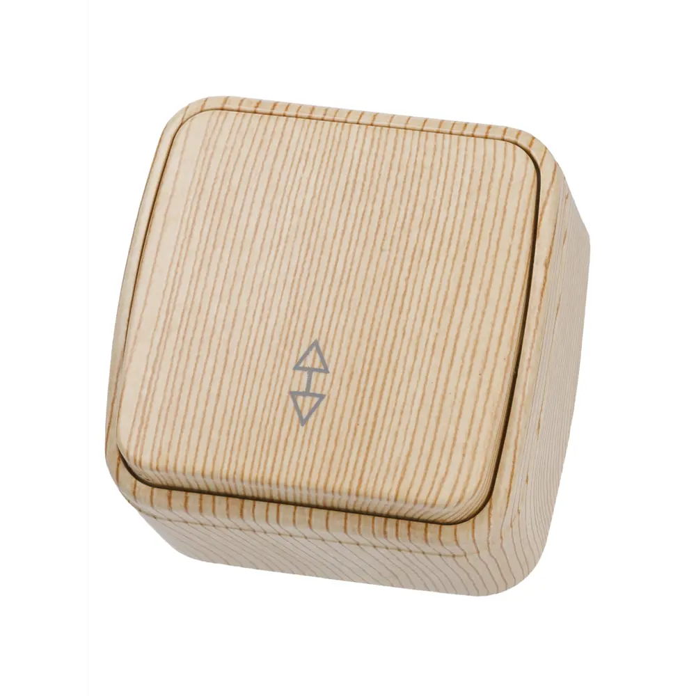 Выключатель TDM Electric Дача — двухточечный накладной с индикатором в цвете сосна 89376329 STLM-1101621