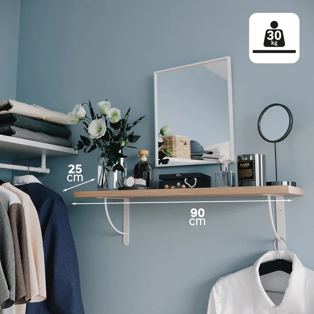 Утилитарный кронштейн Bi Bop 18x18 см нагрузка до 30 кг цвет белый Santreyd Bibop STLM-2058096 - Вид №3