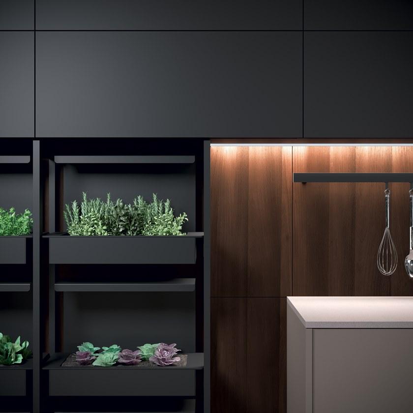 Febal Casa Лаковая кухня с островом с ручками sun-id-1460014 - Вид №6