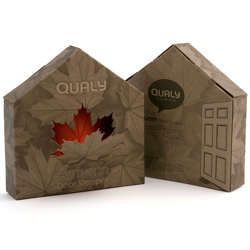 Подпорка для двери Autumn коричневая Qualy QL10072BN - Вид №4