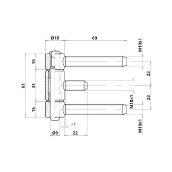 Otlav 320 18 петля с нейлоновыми подшипниками LK01-89