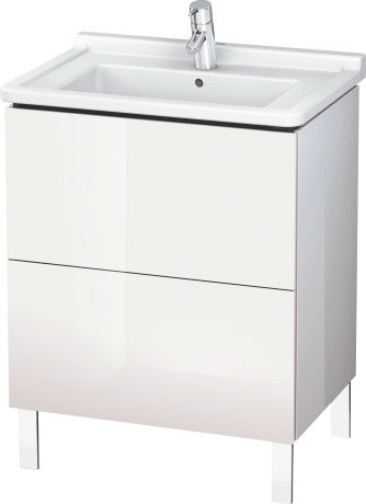 LC660802222 L-Cube Тумбочка напольная Белый глянцевый декор Duravit - Вид №1