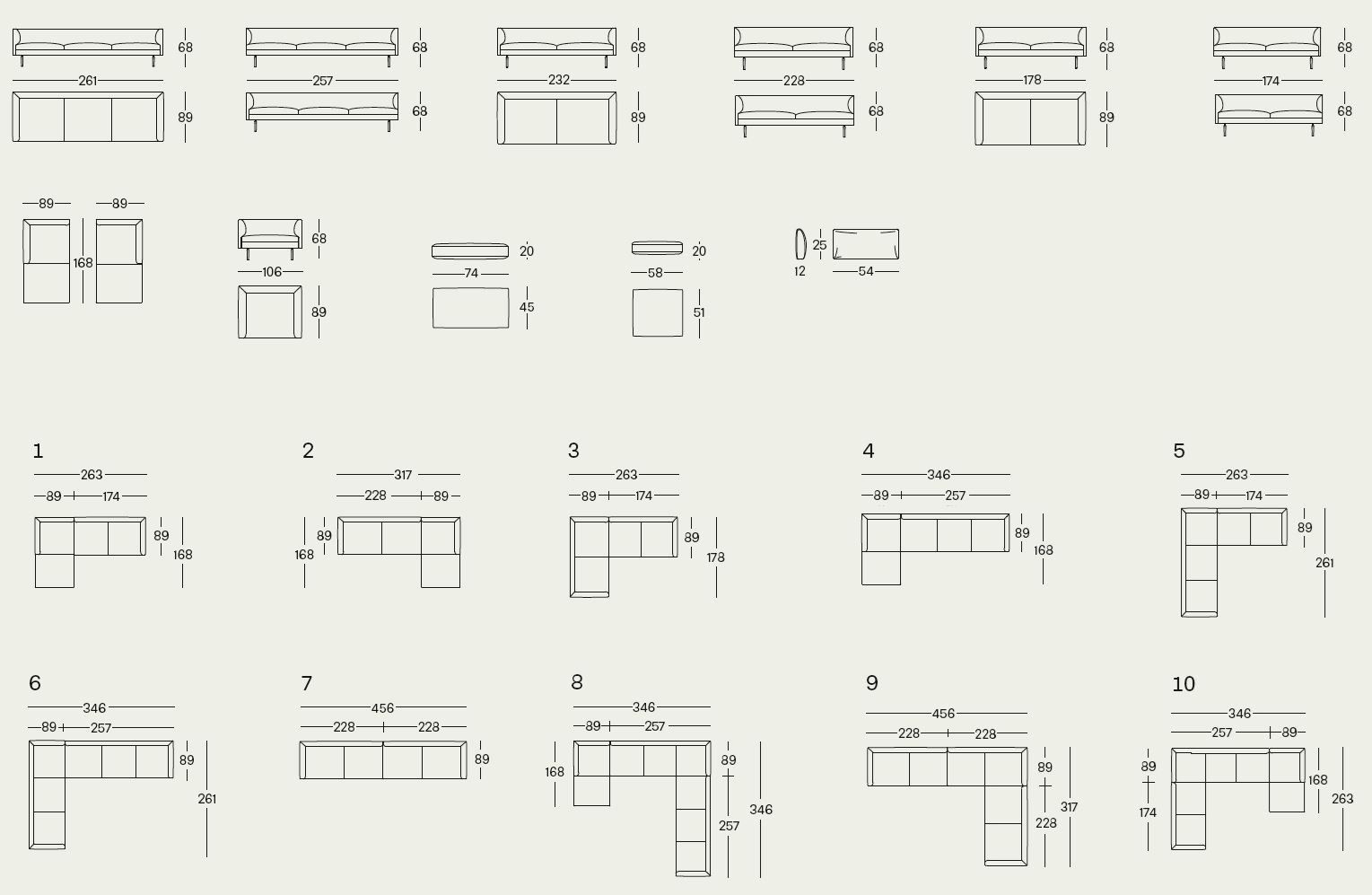 Съемный диван Zanotta фламинго ARCH-00036656 - Вид №9