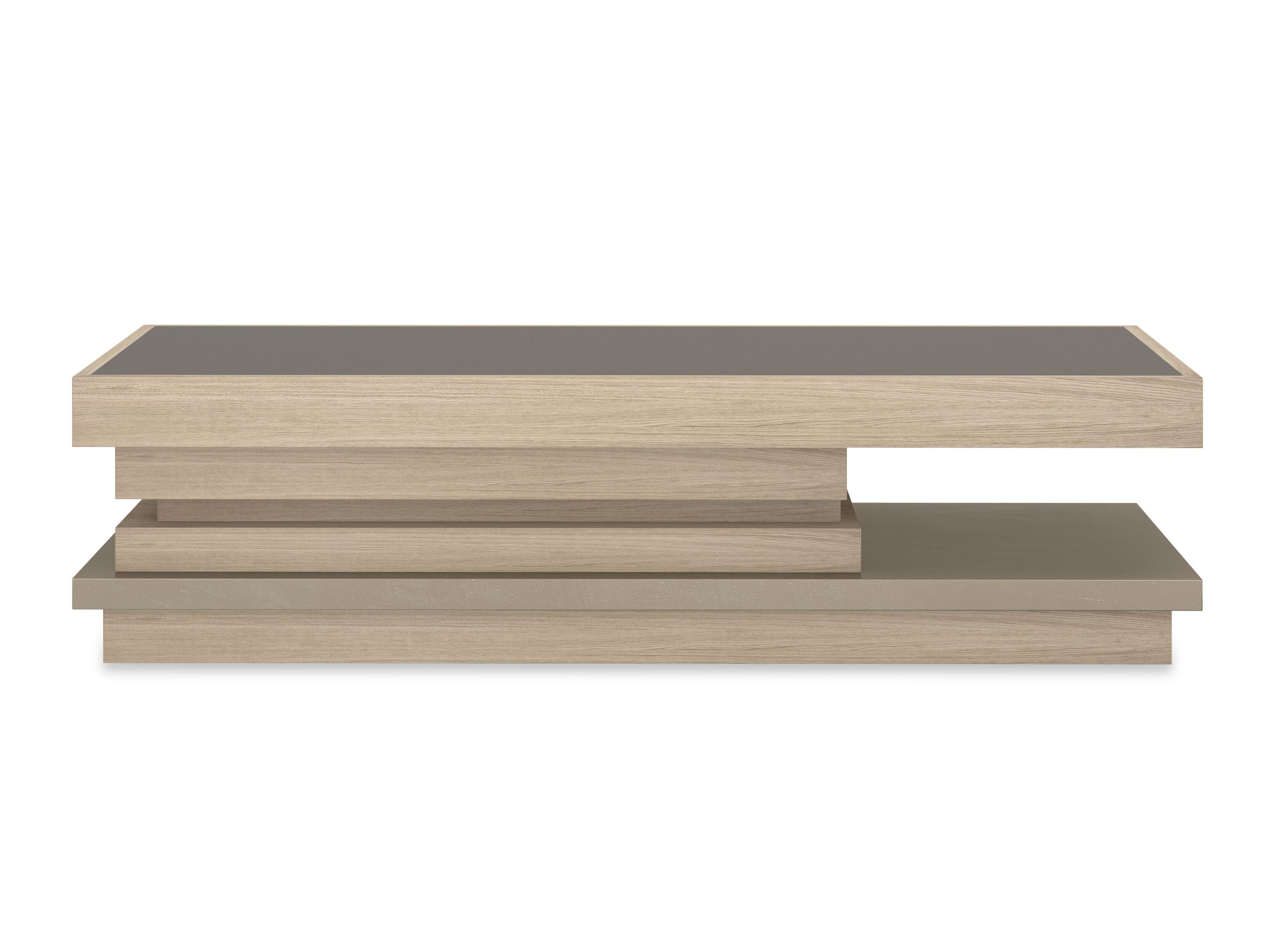 Деревянный низкий прямоугольный журнальный столик с колесами Caracole La Moda ARCH-00072564