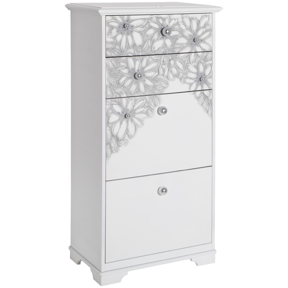 11618 Тумба для обуви Терра-4 (с 4-мя ящиками) Айс Античное серебро BOGACHO 4627196590458 - Вид №1