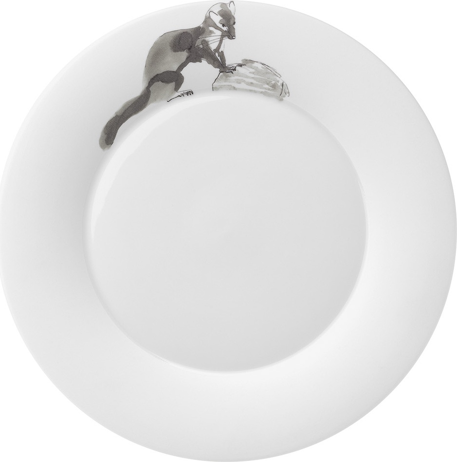 10602549 Hering Berlin Тарелка закусочная Hering Berlin "Охота" "Куница" 23см Фарфор 