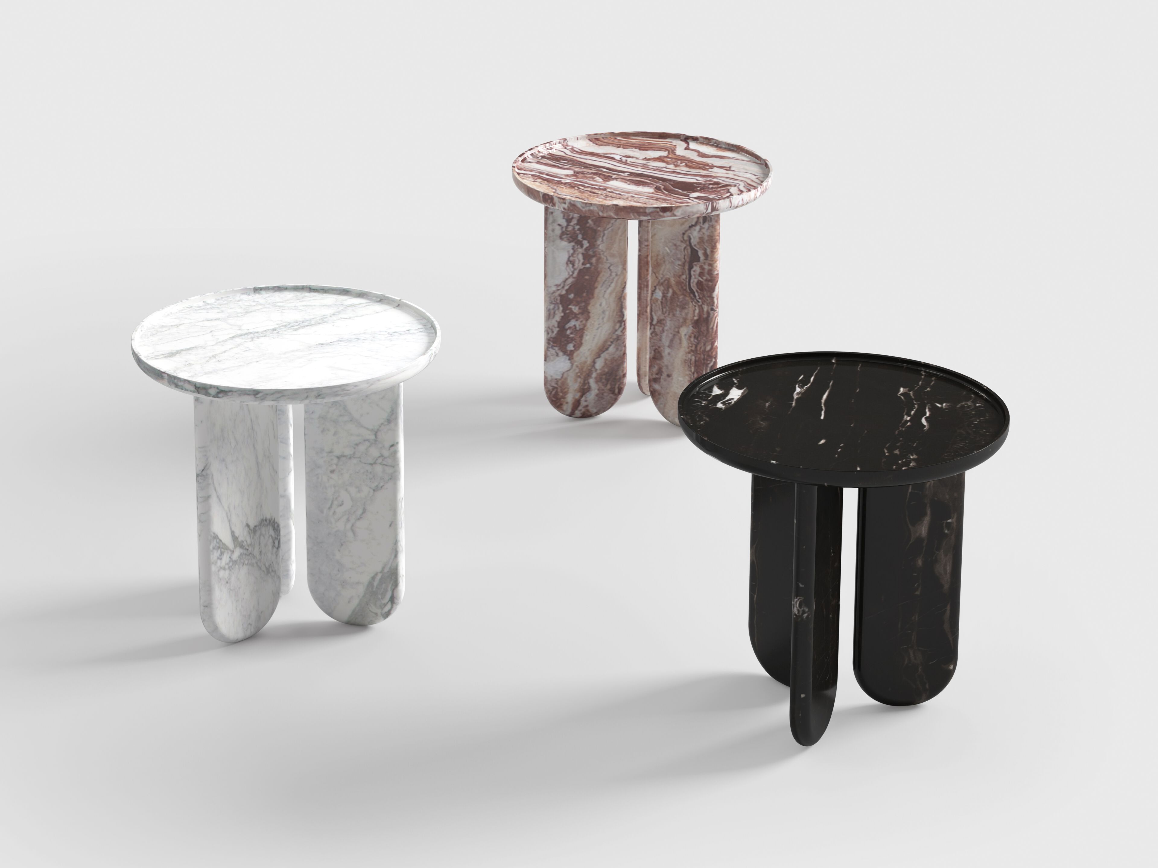 Мраморный круглый низкий журнальный столик CPRN HOMOOD Shapes ARCH-00046749 - Вид №1