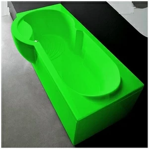 Ванна Gruppo treesse Simona V5671-SX-ZE зелёная прямоугольная правая