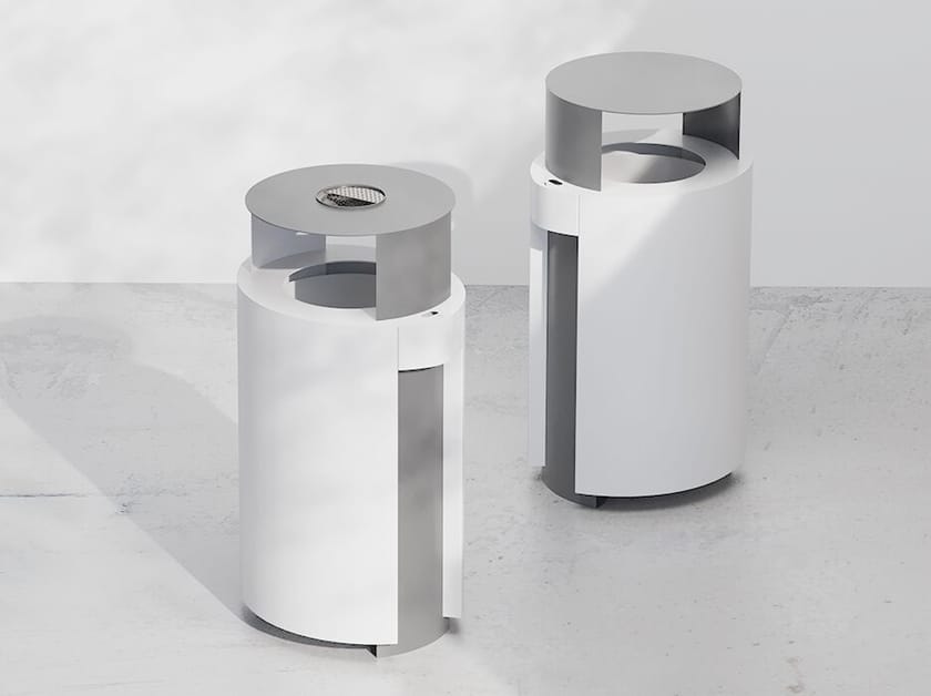 Оцинкованная стальная корзина для мусора с крышкой DIMCAR ZIGGY ARCH-00087392