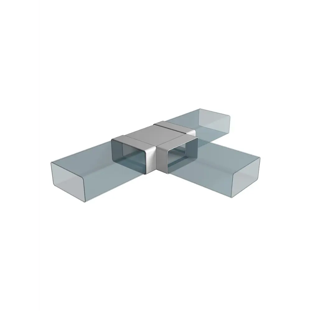 Тройник для плоских воздуховодов Fonet 55x110 мм пластик STLM-2207822 - Вид №1