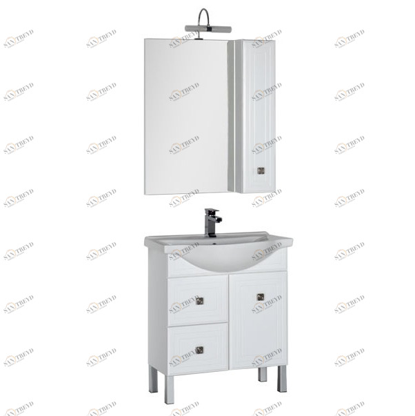 Комплект мебели Aquanet Стайл 75 белый (1 дверца 2 ящика) 00181583