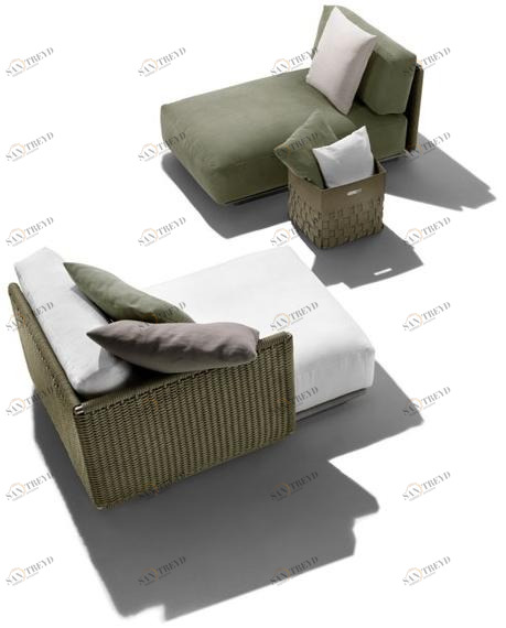 Flexform Кушетка из ткани Eddy sun-id-1481403