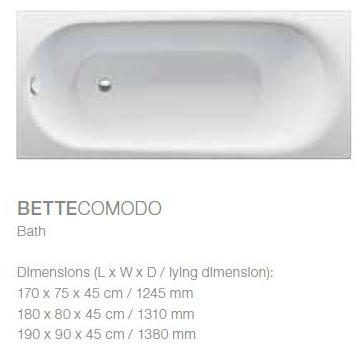 Bette Прямоугольная ванна из эмалированной стали Bettecomodo sun-id-1371638 - Вид №16