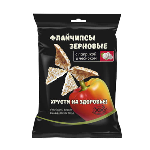 Флайчипсы зерновые с паприкой и чесноком 40 г Santreyd 13129