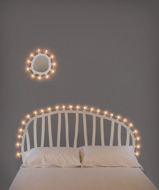 Seletti Изголовье МДФ со встроенной подсветкой для двуспальной кровати Luminaire sun-id-1497731 - Вид №11