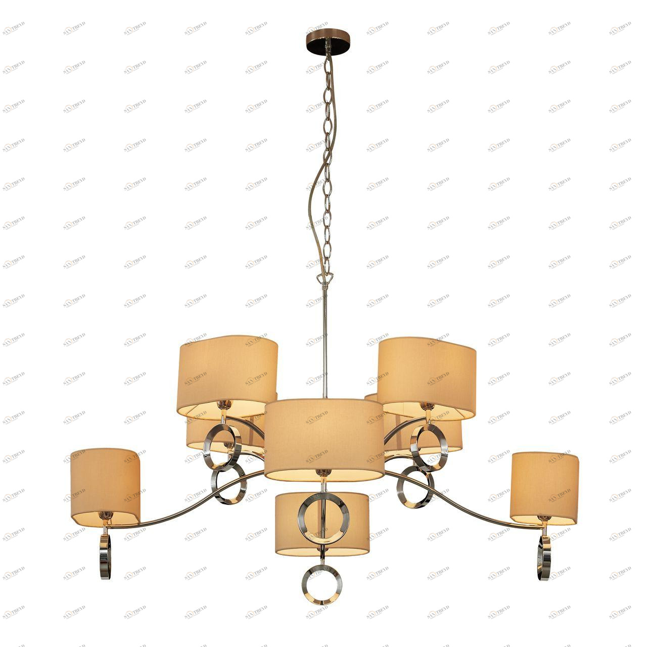 Подвесная люстра Divinare 4069/02 LM-8 DIVINARE ДИЗАЙНЕРСКИЕ 108099 Бежевый 