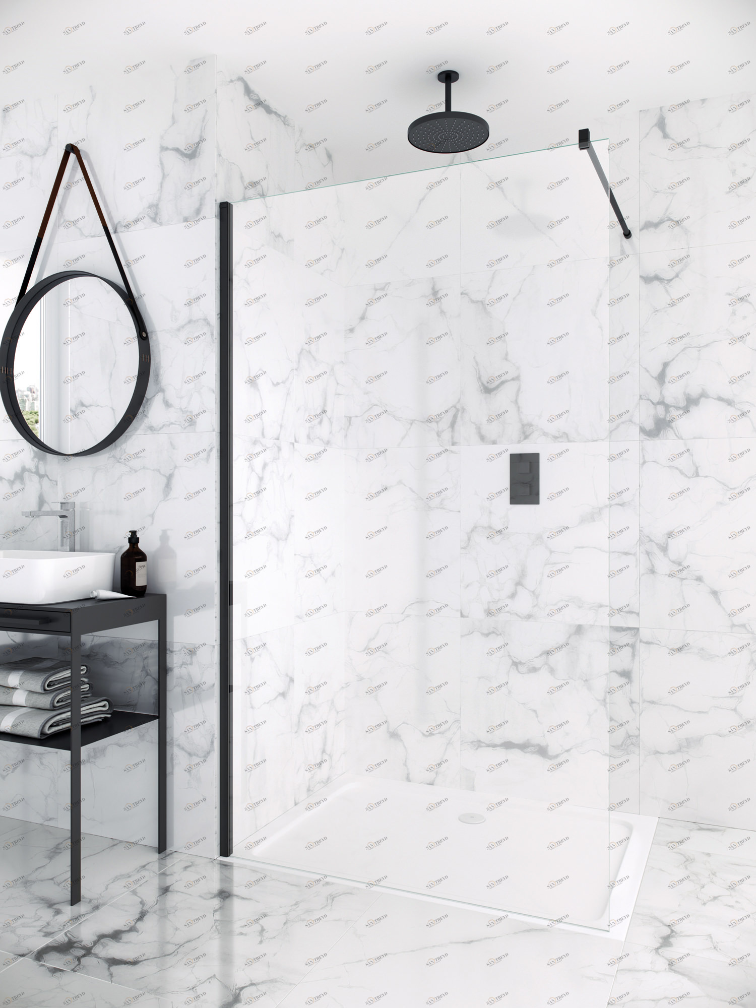 Traditional bathrooms Душевая перегородка Industrial Walk-In CLEARGLASS INDWI.CG 