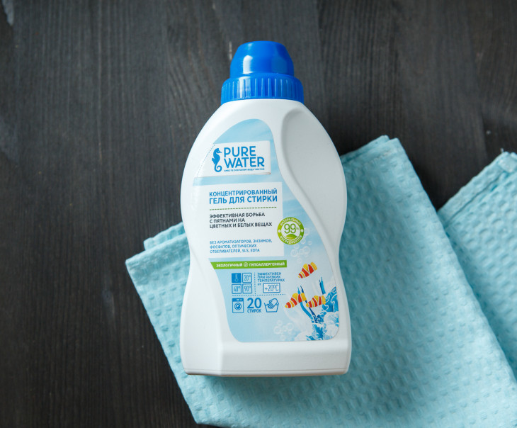 9061 Концентрированный гель для стирки Pure Water 480 мл Вкусляндия 