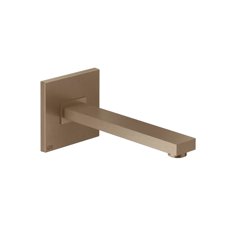 Носик для умывальника 20114 708 Gessi Rettangolo k МЕДНЫЙ МАТОВЫЙ PVD 20114708