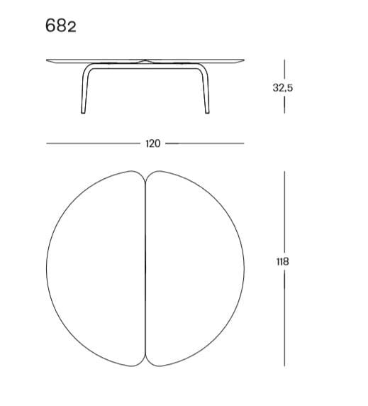 Низкий мраморный журнальный столик Zanotta GRAPHIUM ARCH-00066773 - Вид №1