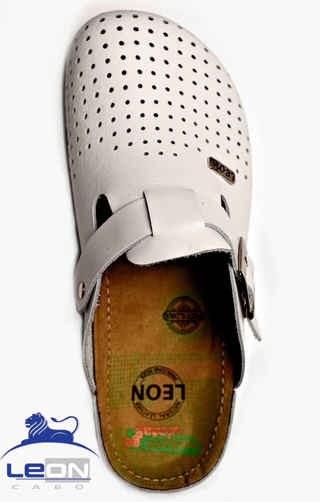 61960 Сабо "Leon" мужские белые LEON  Медицинская обувь  размер 41  - Вид №3