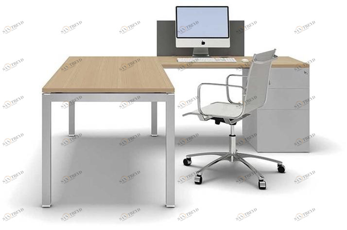 Bralco Прямоугольный угловой стол из дуба Gate sun-id-1448913