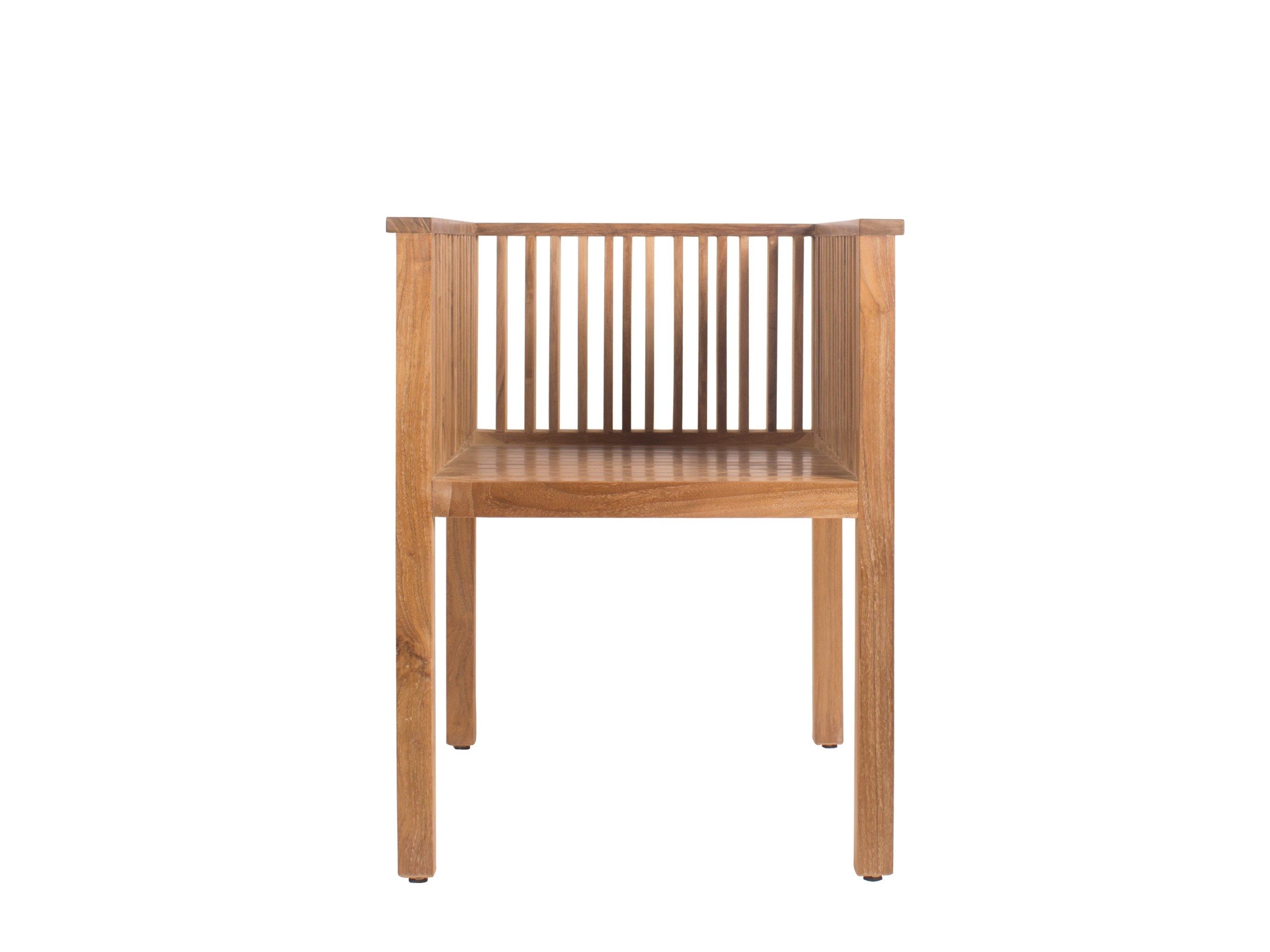 Стул для сада из тикового дерева с подлокотниками Il Giardino di Legno код ARCH-00104226 - Вид №2