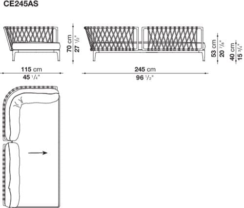 Ткань сад диван B&B Italia Outdoor ARCH-00084560 - Вид №18