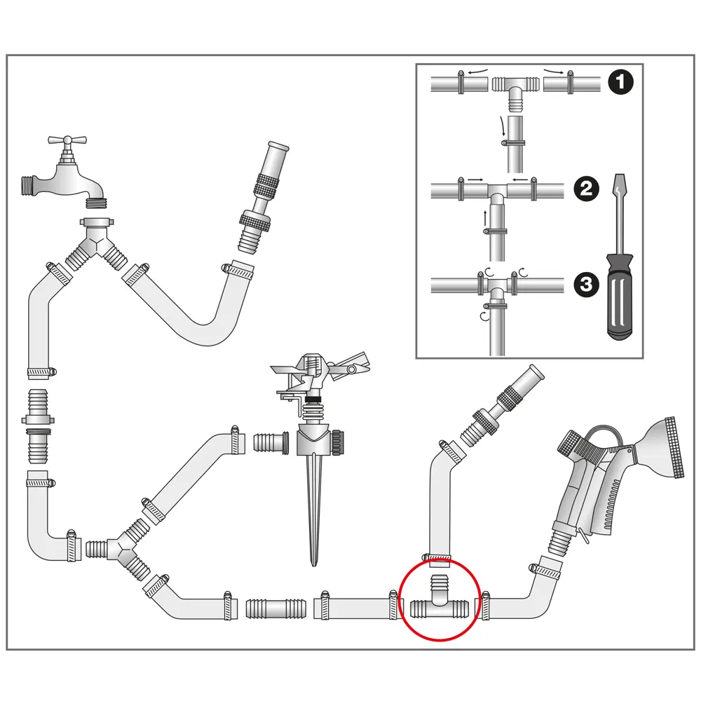 Тройник для шланга BOUTTE  13 мм STLM-2203266 - Вид №3