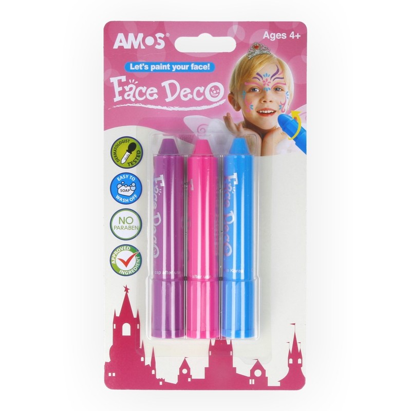 22832 Мелки грим декор 3 цв. "Принцесса", 3 цвета, 12/144 AMOS 