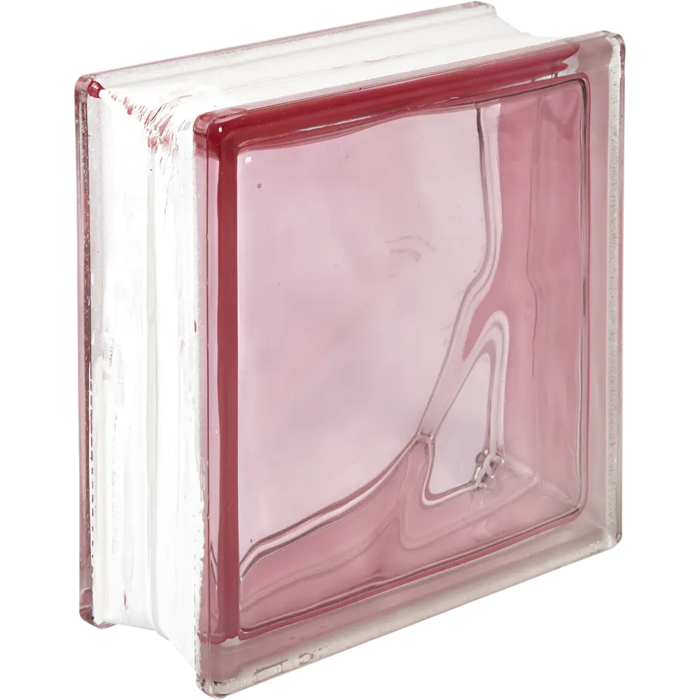 Стеклоблок Богема Волна цвет ярко-розовый VITRABLOCK STLM-2178303