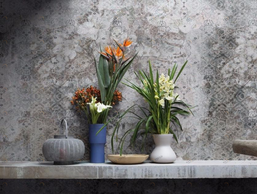 Inkiostro Bianco Панорамные дамасские обои Undressing surfaces sun-id-1369833